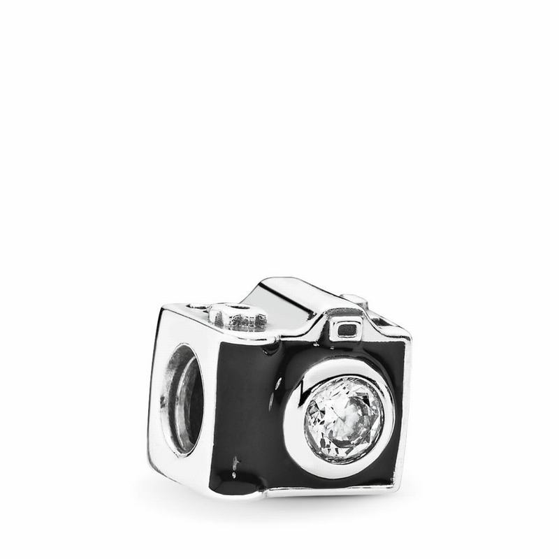 Pandora Sentimental Snapshots Charm Ireland - Sterling Silver/Enamel/Black/Cubic Zirconia - 043259WC